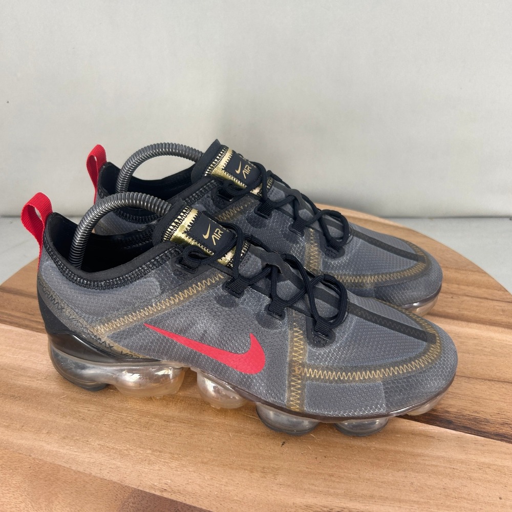 Nike Air Vapormax 2019 Womens Running Shoes Grey Gold Red CU4872-001 Size 10